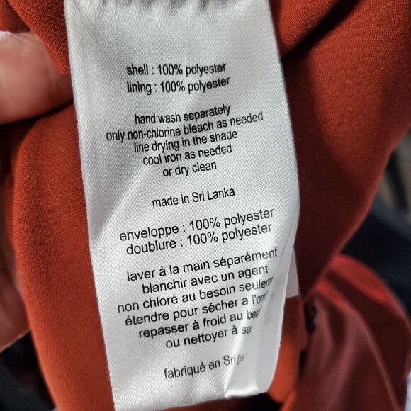 David's Bridal Cinnamon Faux Wrap Ruffley High Low Hem Maxi Bridesmaid Dress 6 - Picture 6 of 12